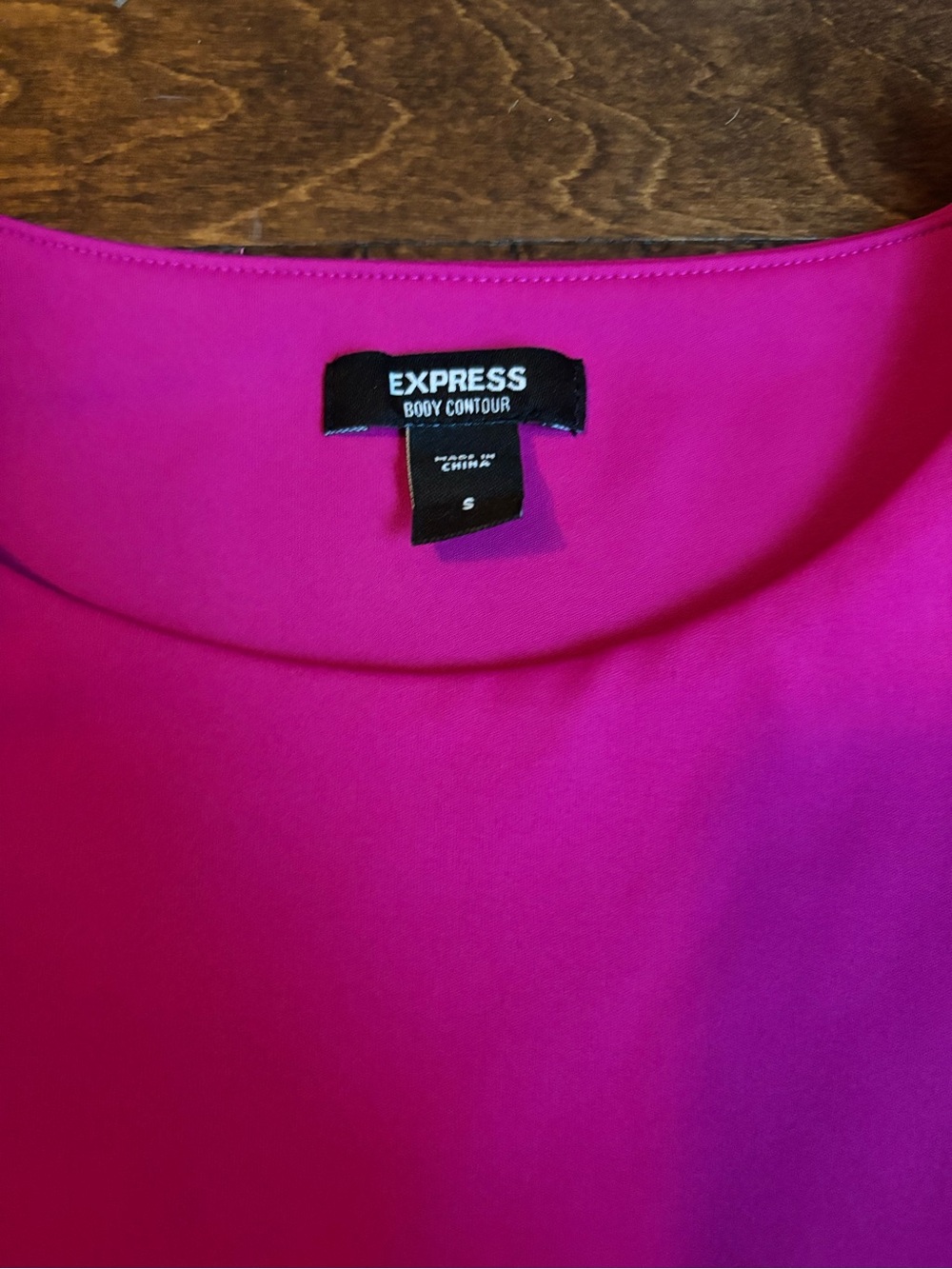 Express Hot Pink Body Contour Top with Cut Outs - Picture 4 of 4